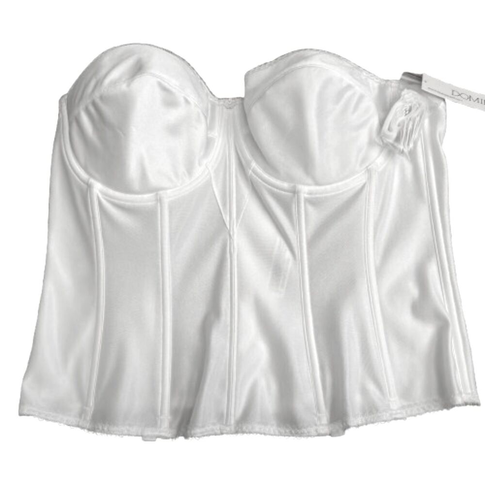 DOMINIQUE Intimate Apparel Wedding Woman's Size 42 White Corset Bustier #Y
